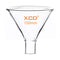 XCD Glass Powder Funnel, Borosilicate Glass Heavy Wall Short Stem Funnel for Precise Powder Transfers