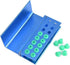 3Pcs Lab Bur Holder Block, Aluminum Autoclavable Box with 16 Holes and Silicone Cover, Blue