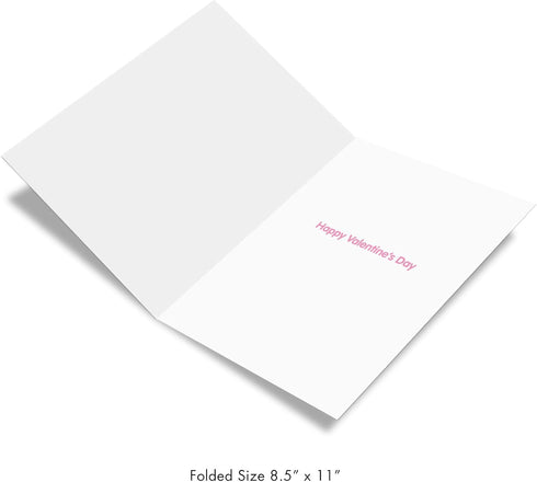 The Best Card Company Jumbo Valentine's Day Card (8.5 x 11 Inch) - Boo My Valentine Vday Greeting Card