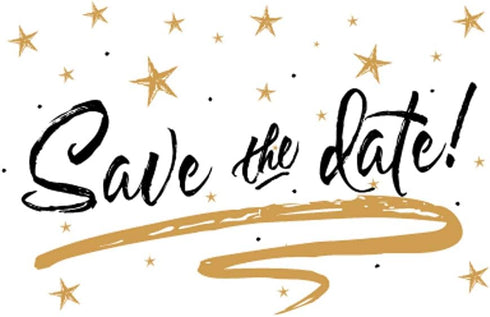 Sophie's Favors Gold Stars Save The Date Postcards - 6in. X 4in. (25 Count)