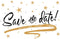 Sophie's Favors Gold Stars Save The Date Postcards - 6in. X 4in. (25 Count)
