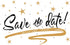 Sophie's Favors Gold Stars Save The Date Postcards - 6in. X 4in. (25 Count)