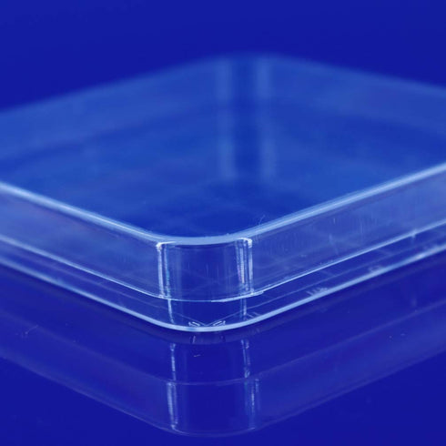 Scicalife 10 Sets Square Petri Dish with Lids, Plastic Material Container for School Lab Science Experiment