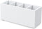 Wooden Pencil Pen Holder for Desk, Office Organizers with 4 Slots for Countertop, Makeup Brush Holder, White