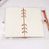Personal A6 Transparent PVC Binder Cover, Clear Soft PVC Notebook Shell, 6 Rose Gold Ring Protector with Snap Button