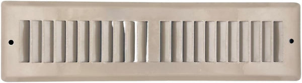 4"H x 12"W Toe Kick Vent Cover | 2x10 Cabinet Register Grille | Outer Dimensions: 6" X 14" | Brown