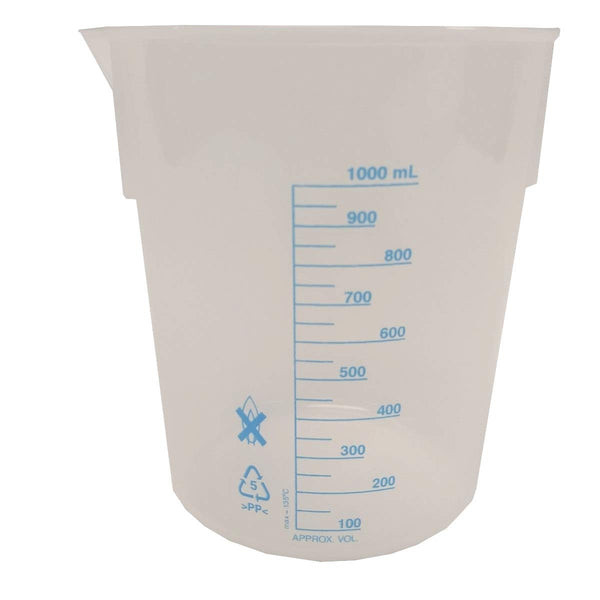 PSC 485593 Polypropylene Griffin Beaker, 1 L, Marked Graduation 6640009821289