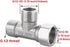 Beduan Stainless Steel 1/2" G 3 Way Diverter, Movable Cap Flexible Tee Connector for Angled Valve, Bidet, Sprayer, Shower Arm (All 3 way is 1/2 G threaded!!, Thread ID/OD is 19.8MM/3/4") by beduan