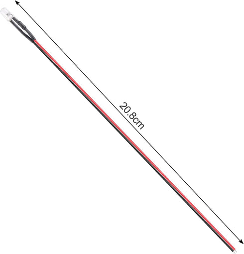 30pcs 3mm 12V Bulb ACEIRMC Pre Wired LED Diodes Light Ultra Bright Resistor and Wire Indicator Light Emitting Diodes
