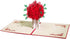 Valentines Day Card for Her - 3D Rose Bouquet Pop Up Card with Envelope, Gift for Him (Pack of 1)