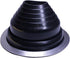 #4 Black EPDM Flexible Roof Jack Pipe Boot, Metal Roofing Pipe Flashing (Pipe OD 3" to 6-1/4") - Made In The USA