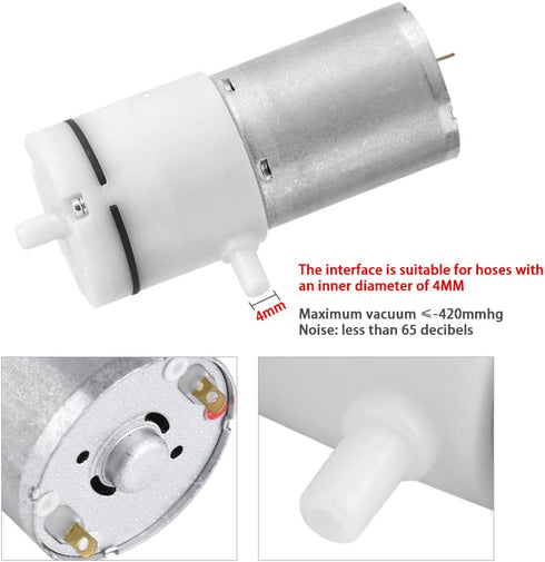 12V 2 12 Delaman DC Vacuum Pump, Mini Air Pump with Hose Clamps Volt Diaphragm Pump Self Priming Sprayer Pump