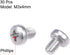 uxcell M3x4mm Machine Screws, 30Pcs Pan Phillips Cross Head Screw, 304 Stainless Steel Fasteners