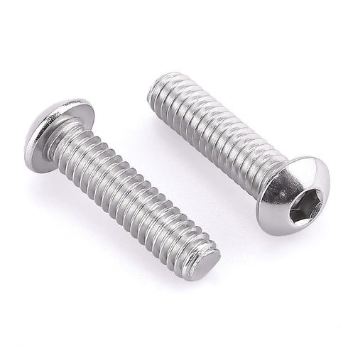 1/4-20 x 1 Button Head Socket Cap Bolts Screws, 304 Stainless Steel 18-8, Pack of 25, Allen Hex Drive