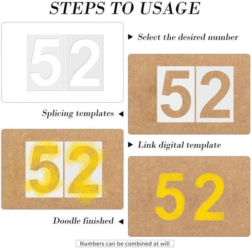 12 Inch Large Number Stencils, Reusable Plastic Templates for Address Number Painting for Mailbox Signs