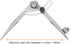 Wing Divider Compass 5 Inch Adjustable Lockable Woodworking Compass with Pencil Holder for Geometry Drawing