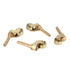 Set of 4 Solid Brass Stem Caster, Heavy Duty, Safe for All Floors, Polished Lacquered Finish