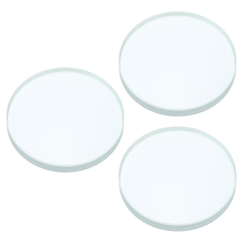 PATIKIL 3 Pack Double Concave Lens, 6" Focal Length, 50mm Diameter, 6mm Height Glass for Physics Experiment, Clear