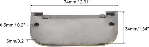 uxcell Finger Flush Pull Handle 74x34x5mm Rectangle for Drawer Door Bronze Tone by uxcell