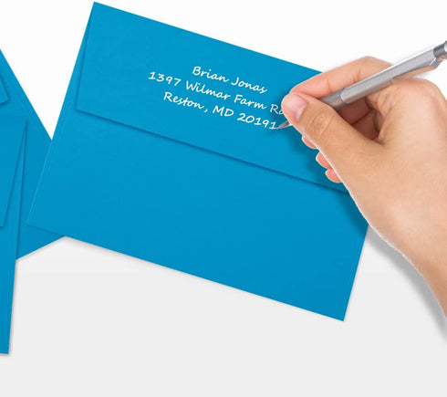 LUXPAPER A7 Invitation Envelopes for 5 x 7 Cards, 80 lb. Pool, 50 Pack, Peel and Press Seal
