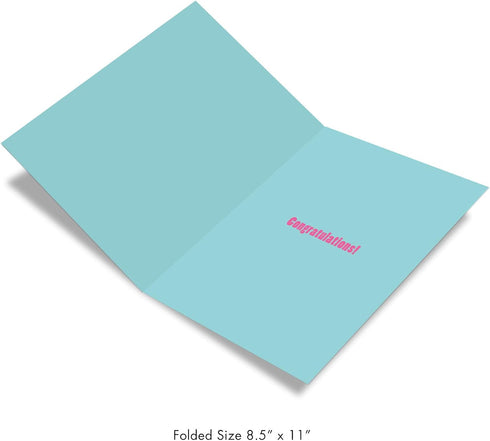 NobleWorks Oversize Congratulations Card - 8.5 x 11 Inch with Envelope, Jumbo Congats J9690CGG-US