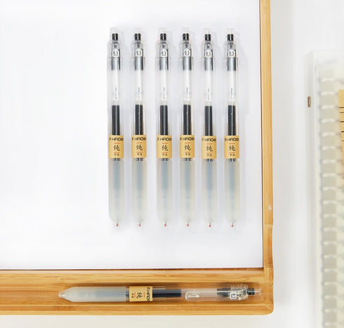 czxwyst X97 Retractable Gel Ink Pens, 0.5mm Fine Point, Black Color, 12-Pack