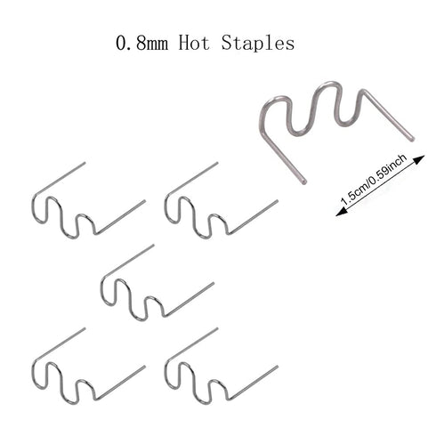 1000PCS Hot Staples Welding Rods for Plastic Repair Machine, 0.8mm 0.6mm Staples for Car Bumpers