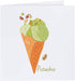 Azeeda 'Pistachio Ice Cream Cone ' Blank Greeting Card (GC00080727)