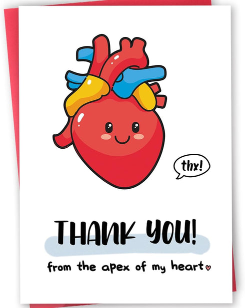 mmuue Cute Thank You Card for Heart Surgeon, Funny Thank you Gift for