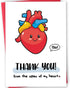 mmuue Cute Thank You Card for Heart Surgeon, Funny Thank you Gift for