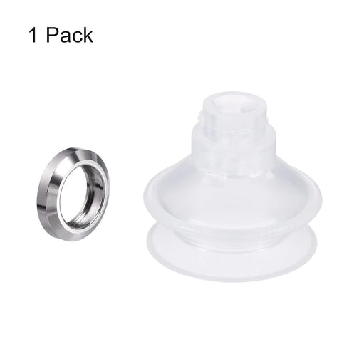 PATIKIL 1 Pack Vacuum Suction Cup, Silicone Rubber 4mm ID x 27mm OD Pneumatic Bellows Sucker Pad with Gasket