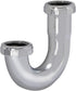 Eastman 1-1/4 Inch Heavy Duty J Bend, 17 Gauge Brass Plumbing Fitting, Chrome, 35125