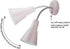13064 1-Light 6ft Bulb Globe Electric Sophie Plug-in or Hardwire Wall Sconce, Chrome Gooseneck, Matte Rose, Clear Cord