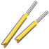 Yakamoz 2Pcs Long Straight Router Bit Set, 1/4-Inch Shank, Double Flute Wood Milling Cutter, 2" & 3" Cutting Height