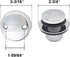 ZOEHE STORE Tip-Toe Bath Drainer with Two-Hole Overflow Faceplate and Screws, Chrome