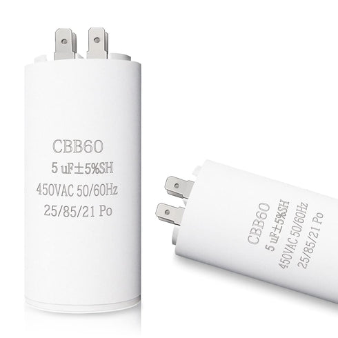 100UF CBB60 Motor Run Capacitor: 450VAC 50/60HZ for Washing Machines, Air Conditioners, and Water Pumps