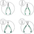 4 Pcs Heavy Duty Mini Snap Ring Pliers Set - External/Internal Circlip Pliers with Straight/Bent Jaw for Ring Remover