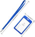 Hovico ID Badge Holder with Lanyard, Vertical Double Sided Transparent Waterproof Name Card Holder (Yellow)