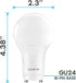 LUXRITE A19 LED GU24 Light Bulb, 60W Equivalent, 2700K Warm White, Dimmable, 800 Lumens, 4 Pack, GU24 Base