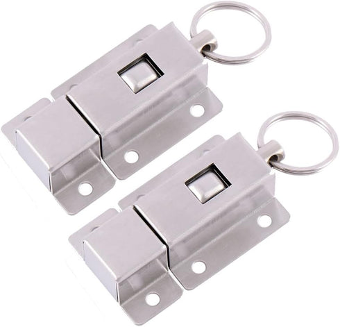 2PCS Slide Barrel Door Bolt, 3 Inch Long Stainless Steel Lock Door Bolts for Home Improvement