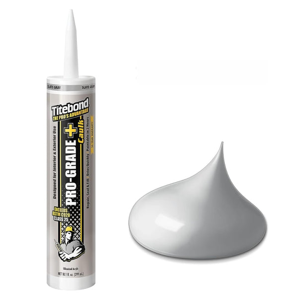 Titebond 10.1 Oz. Pro-Grade Plus Siliconized Acrylic Water-Based Caulk, Slate Gray