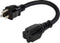 Nema 5-15P to 6-20R 12AWG Heavy Duty EV Charging Power Adapter Cable, 1 Foot