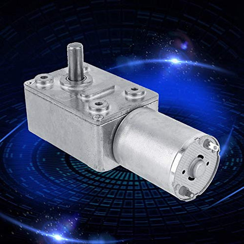 DC 12V High Torque Worm Gear Motor, Reversible Speed Reducing Gear Motor with Female Shaft (5RPM)