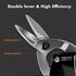 Finder 12" Aviation Snips, Long Straight Cut Tin Snips with CR-V Blade & Comfortable Grip for Metal Cutting