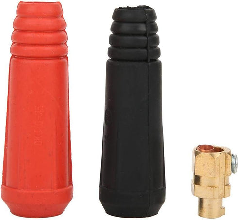 5Pcs Quick Plug, Welding Cable Joint Quick Connector Pair for 10-25 Square European Style Welding Machine