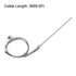 uxcell PT100 Thermocouple Temperature Sensors, 5mmx200mm Probe with 2M/6.6Ft Wire