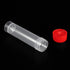 PATIKIL 30mL Plastic Test Tubes, 20 Pack Screw Cap Vial Container Storage for Lab Laboratory Science, Red Clear