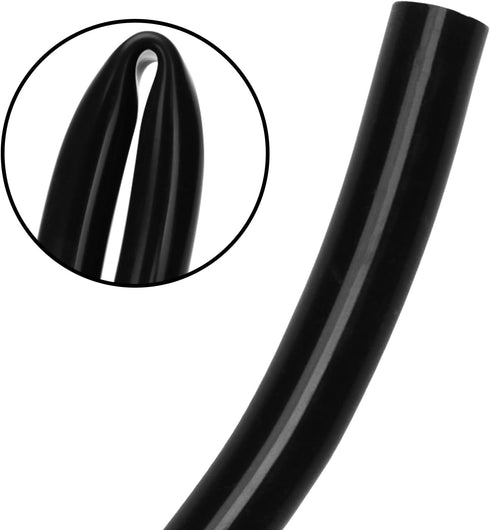 DERPIPR Food Grade Silicone Tubing - 1/4" ID x 3/8" OD High Temp Flexible Black Hose for Homebrewing, 8 Meters