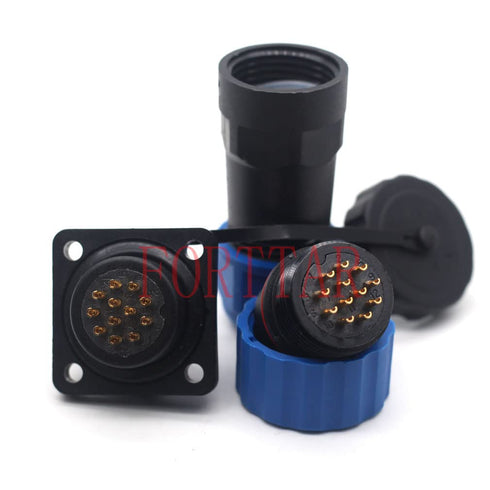 SD20 Series 12 Pin Waterproof Connector, 12 Wire Aviation LED Industrial High Voltage Circular Connector, IP67