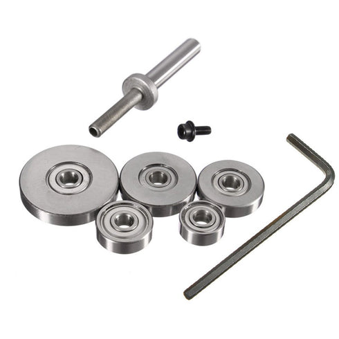 Yakamoz 1/2 Inch Shank Rabbeting Router Bit Set, 6 Bearings for Multiple Depths